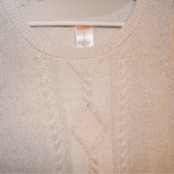 Gymboree Tan and Cream Ruffled Ribbed Knit Casual Dress NWT - Picture 2 of 5